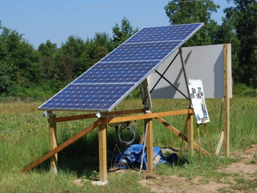 Solar panels on Simone property.
