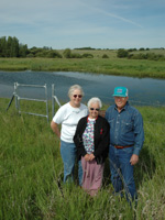 The Willms’ family (from left Sally, Evelyn and Marvin) say their Wetlands Reserve Project habitat improvements bring a variety of wildlife right to their back door.