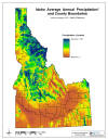 Average Annual Precipitation & County Boundaries (version 1)