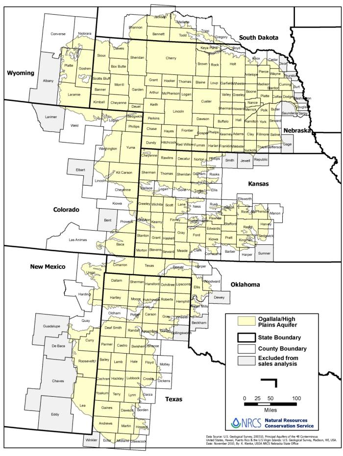 Ogallala Initiative states map