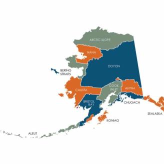 Map of Alaska Native Regional Corporations