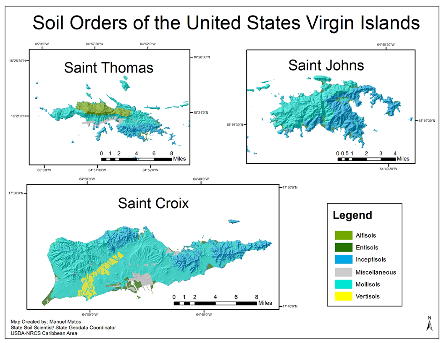 Soil orders of the U.S. Virgin Islands map, June 2018.