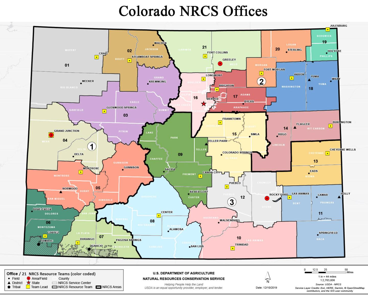 Colorado NRCS offices and resources teams