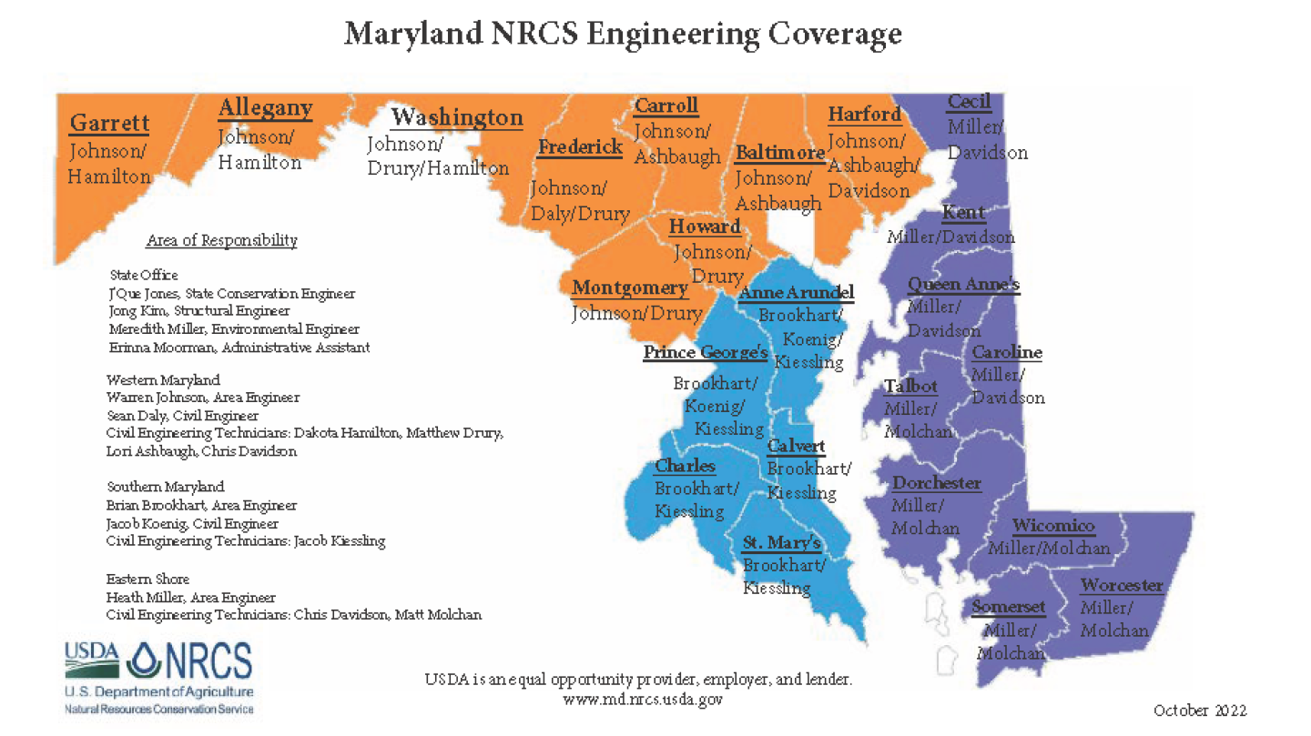 Engineering coverage by county