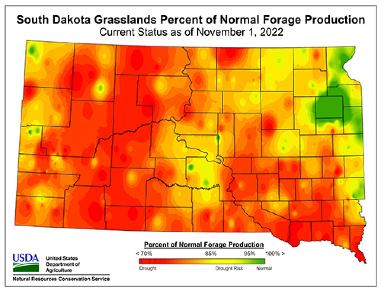 Current Drought Status for November 1, 2022