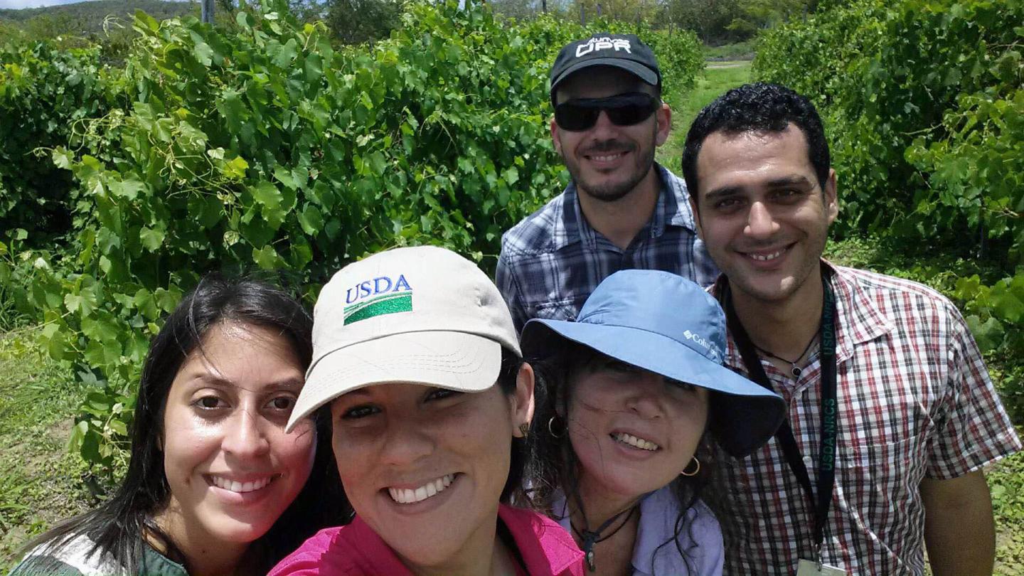 Caribbean Area Earth Team Volunteer and Staff in the field in Guánica, PR.