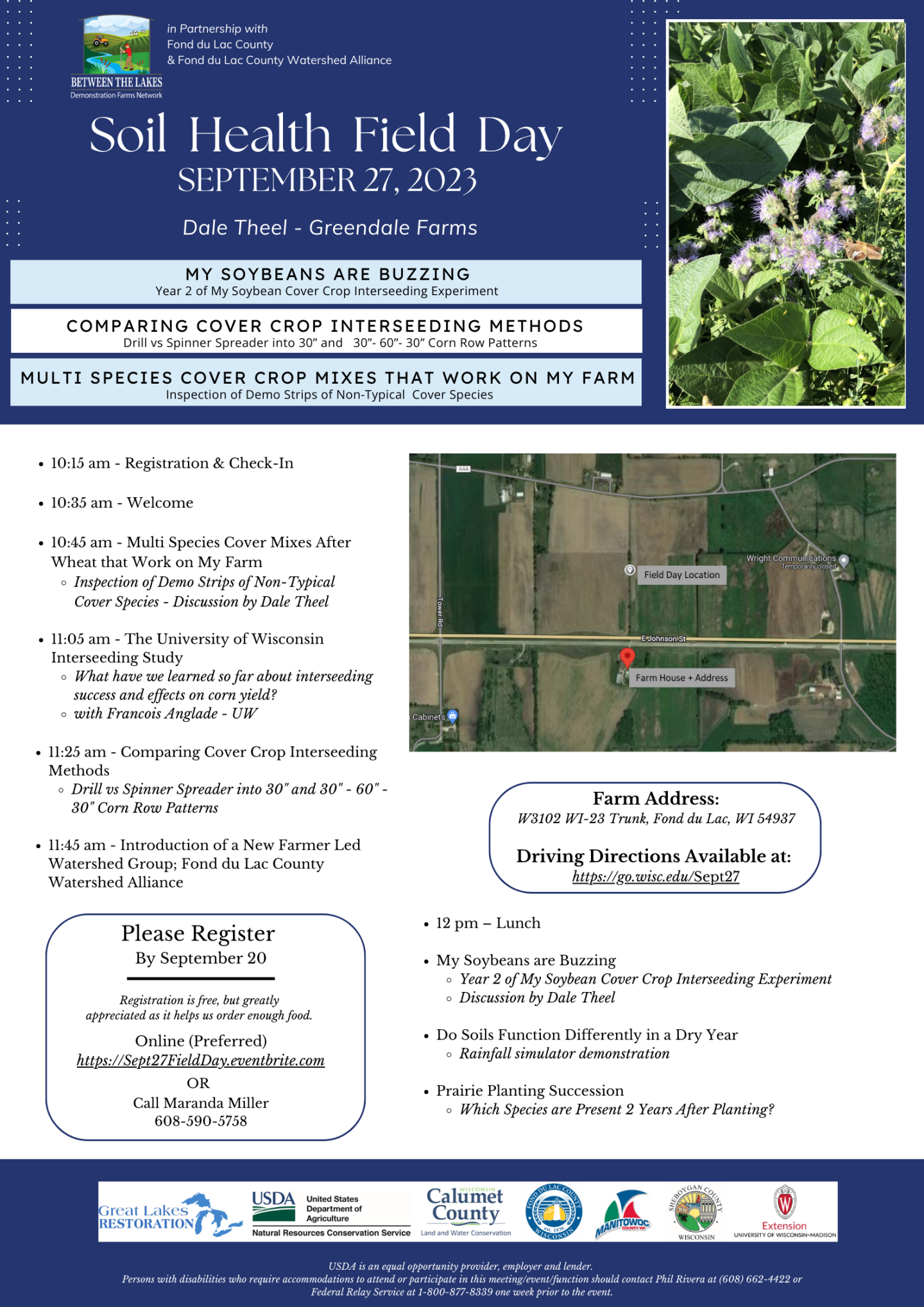 Soil Health Field Day infographic