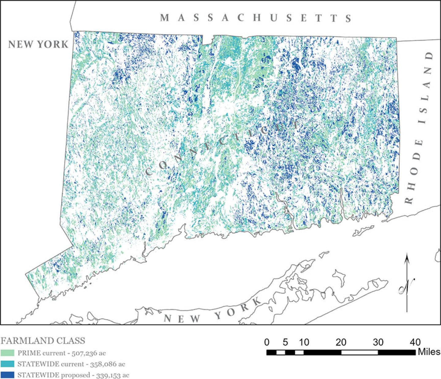 Figure 1. The darker blue areas labeled “STATEWIDE proposed” are now considered Farmland of Statewide Importance in the FY24 soil survey data.