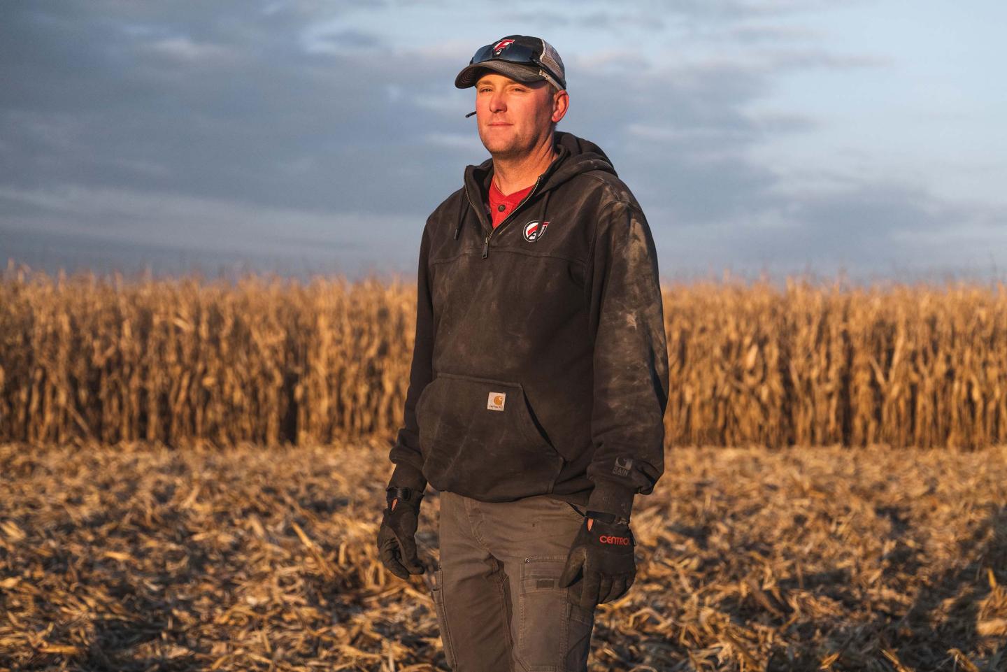Shawn Feikema is a third-generation farmer who operates a 7,000-acre row crop and cattle operation in Luverne, Minnesota, along with his uncles and his brother. (Photo Courtesy of Andrew Bydlon) 