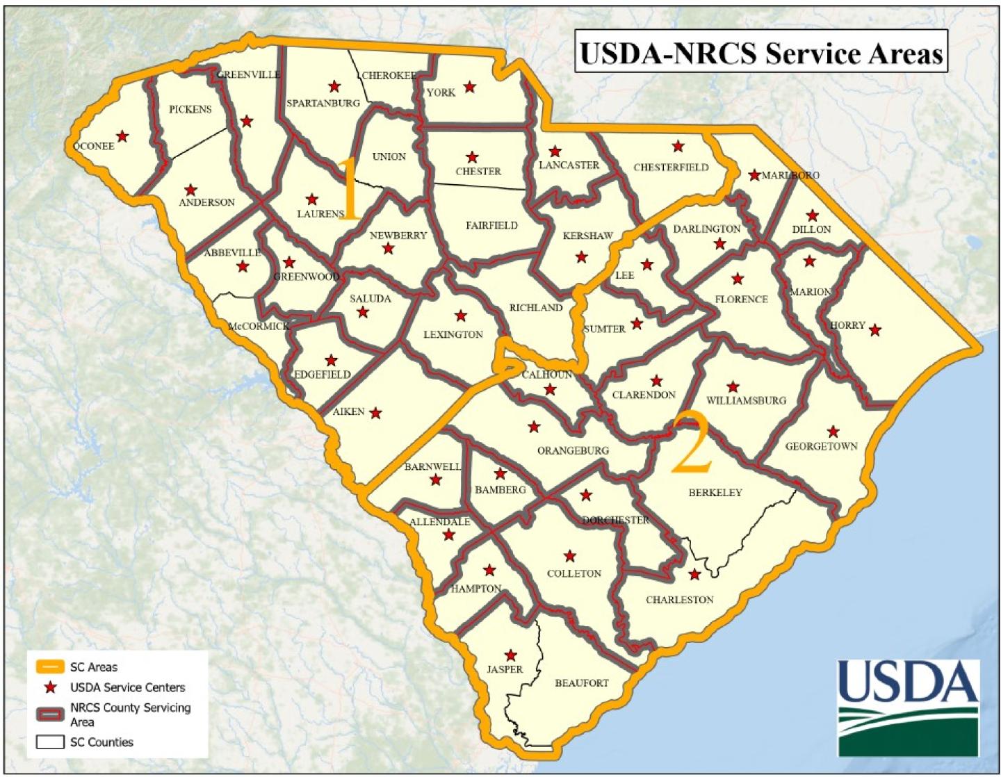 SC_NRCSServicingAreas image