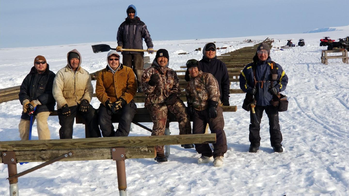 Trail crew in Hooper Bay