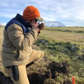 Alaska staff performs soil health assessment