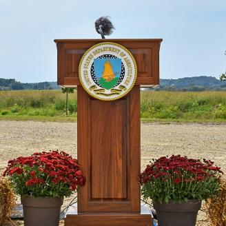 USDA podium at event