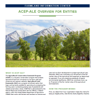 American Farmland Trust ACEP-ALE Overview for Entities