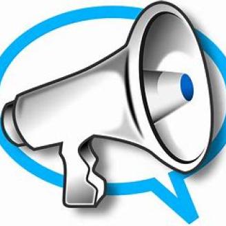 Megaphone in a callout bubble