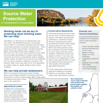 An image of the New Hampshire Source Water Protection Fact Sheet 