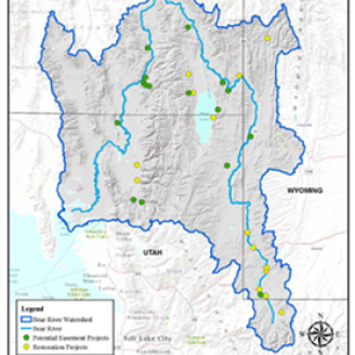 Map of Bear River Watershed Project
