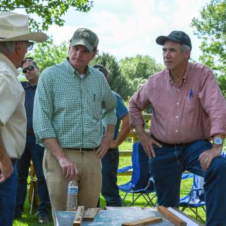 USDA's FPAC Under Secretary Robert Bonnie in Central Oregon, Friday, July 29, 2022 visiting two watershed projects with Senator Jeff Merkley, NRCS Oregon's State Conservationist Ron Alvarado and Farmers Conservation Alliance partners. USDA photo
.