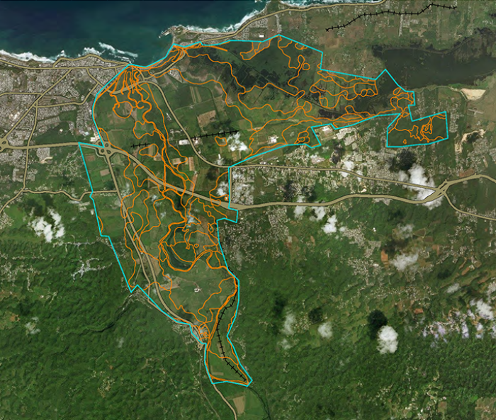 Rio Grande de Arecibo, PR, watershed map.