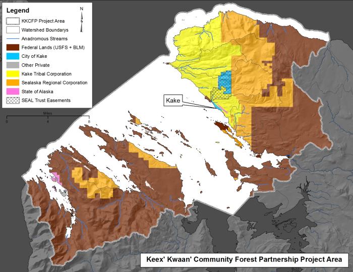 Map of Keex' Kwann' RCPP project in Alaska