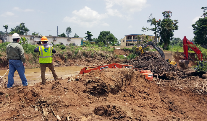 EWP Project MOC001 inspection by NRCS Caribbean Engineer Rolando Collazo on June 14, 2018. Proyecto EWP MOC001 inspección por el ingeniero de NRCS en el Área del Caribe, Rolando Collazo, en el 14 de junio de 2018.