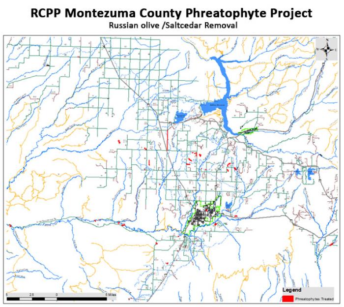RCPP Montezuma County Phreatophyte Project Map
