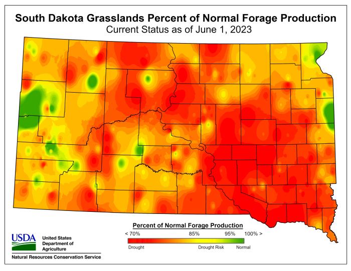 SD Current Drought Status June 1, 2023