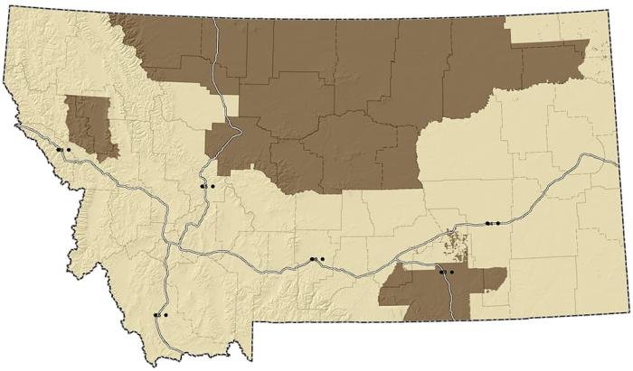 CIC High priority areas include all Reservations and some adjacent counties in northern Montana.