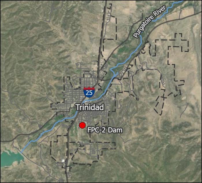 Fisher Peak - Carbon Arroyos Flood Protection Project map