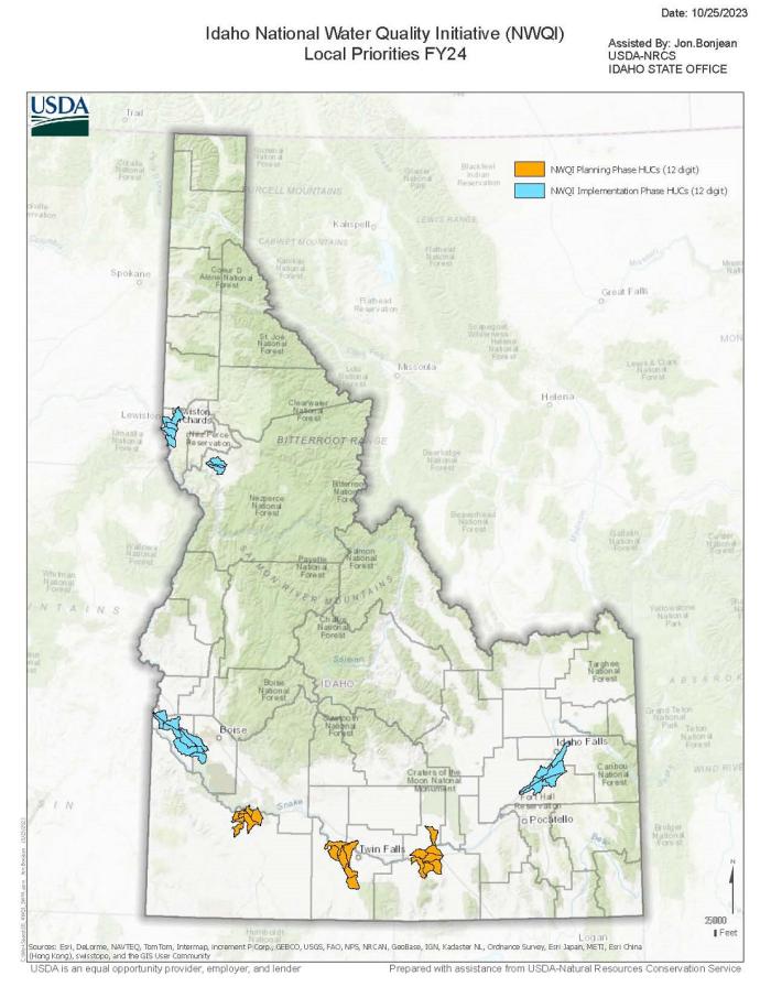 Idaho National Water Quality Initiative Map