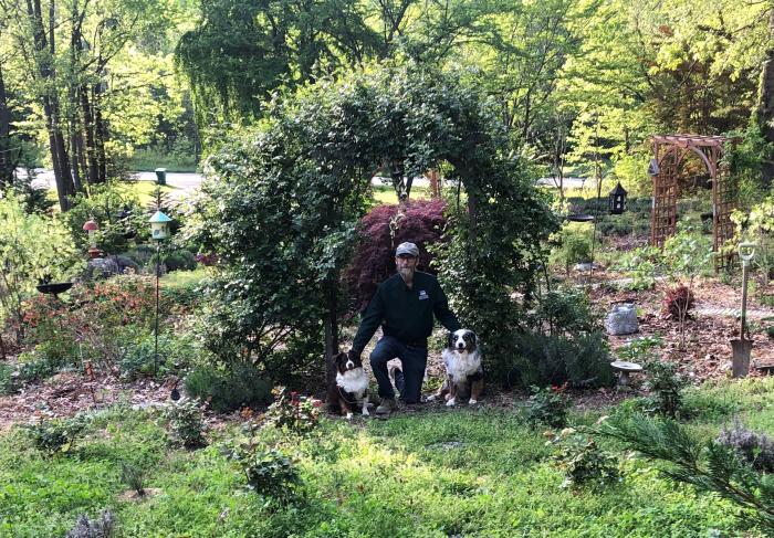 Roy Vick and his two dogs