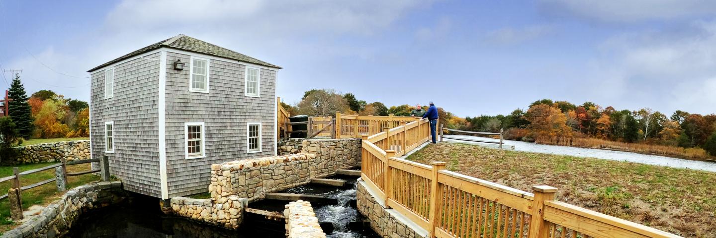 Baxter Grist Mill fish ladder, West Yarmouth, Massachusetts