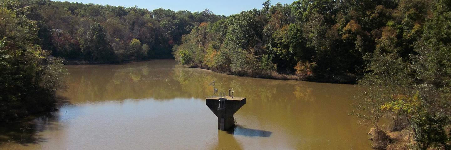 Roaring Fork Lake Dam riser in Pittsylvania County, VA