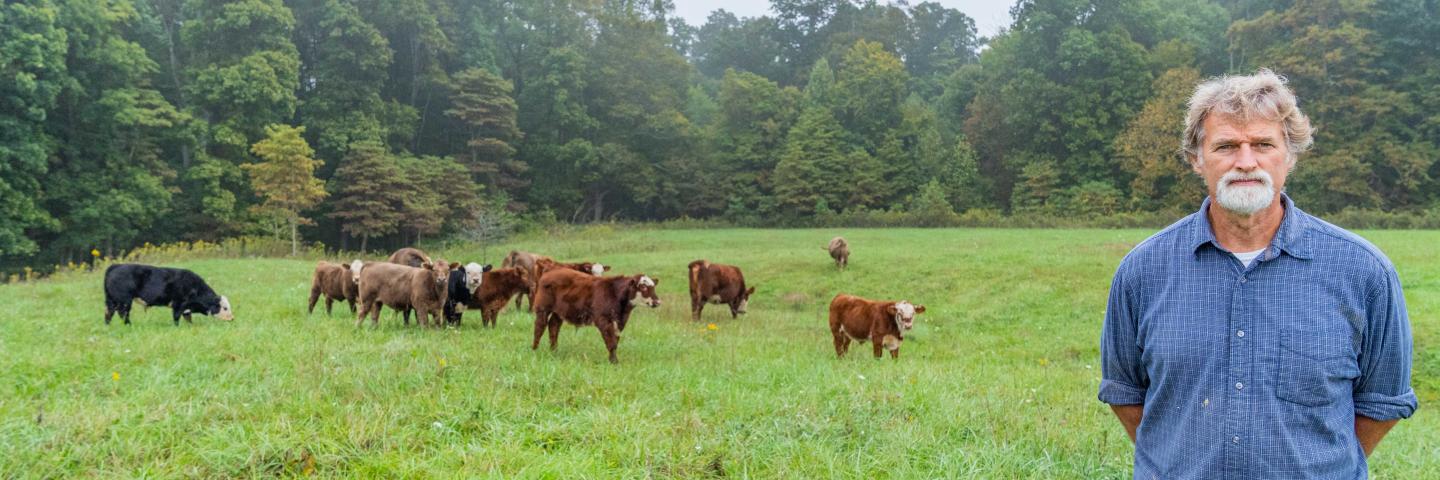 Jerry Bates has 30 head of cattle on his farm in Cloverdale, IN and worked with the NRCS to install fencing, watering facilities and heavy use area protection through the Environmental Quality Incentives Program.
