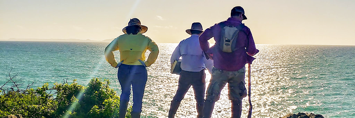Caribbean Soils team enjoying the sunset on Cayo Santiago, Puerto Rico, 20 Nov. 2018.