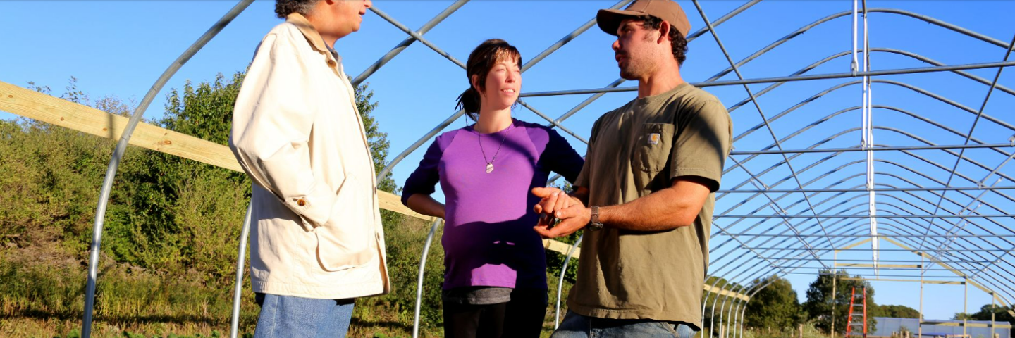 Jennifer Christian and Matt Churchill on their farm.