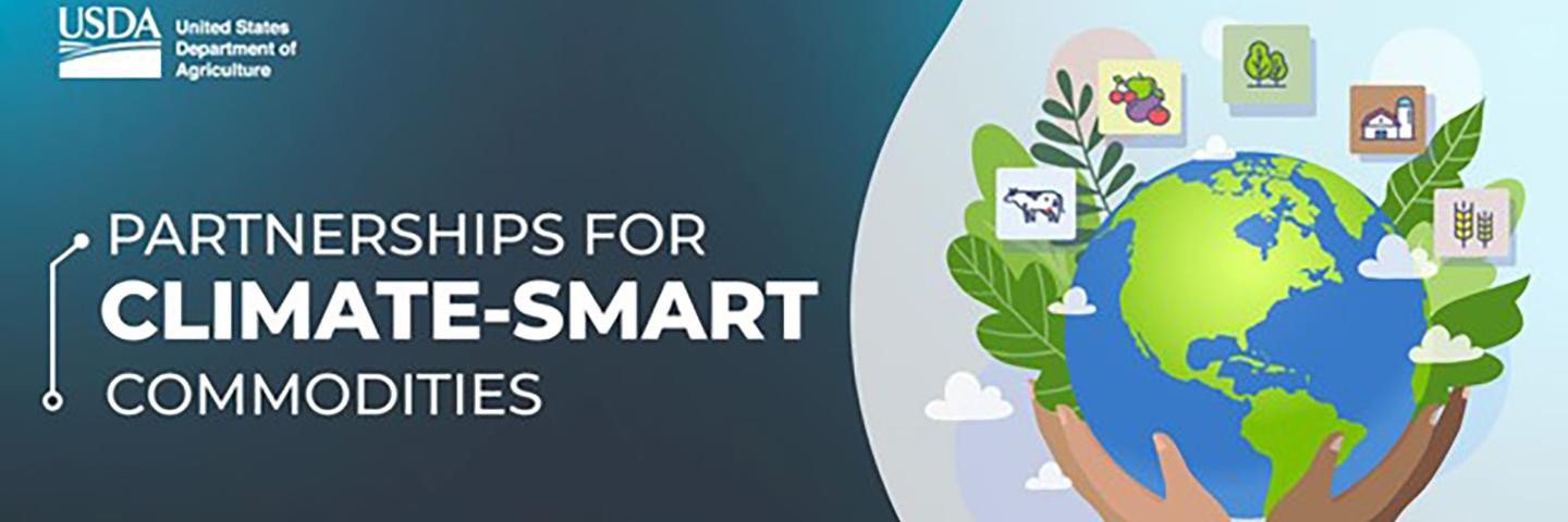 Logo for Climate Smart Commodities 