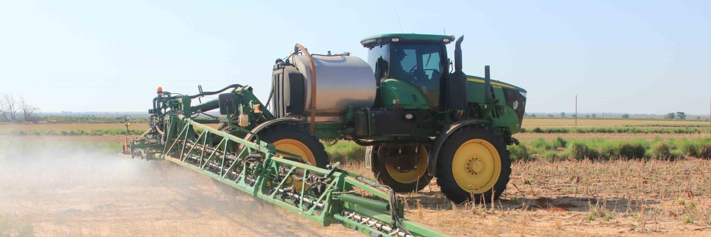 Spray rig at Albus Farms in Hockley County, Texas