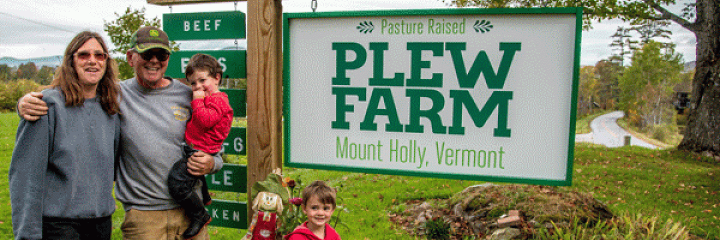 Plew Family on their farm