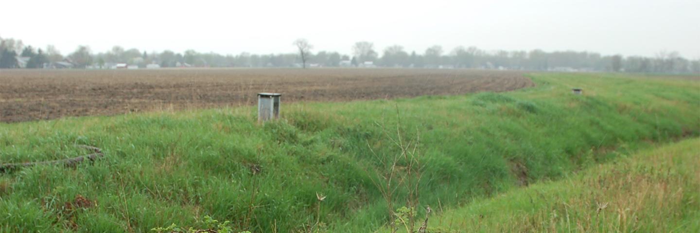 Water control structures on a drain in Monroe County.