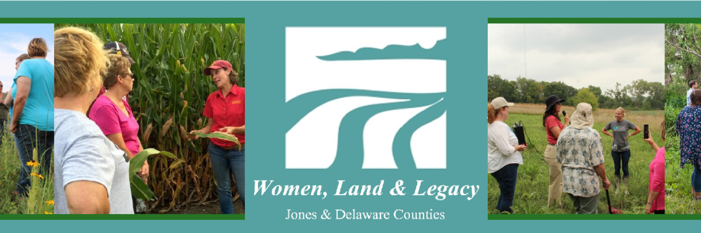 Women farmers in fields and women land and legacy logo