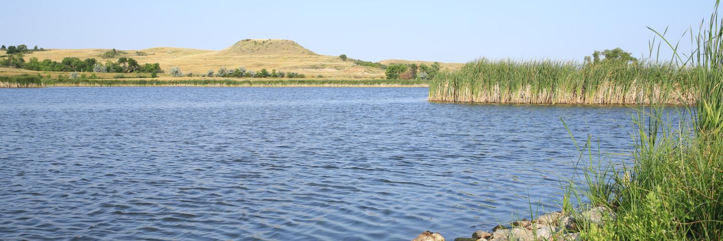 Sather Lake in Little Missouri National Grassland, North Dakota, USA