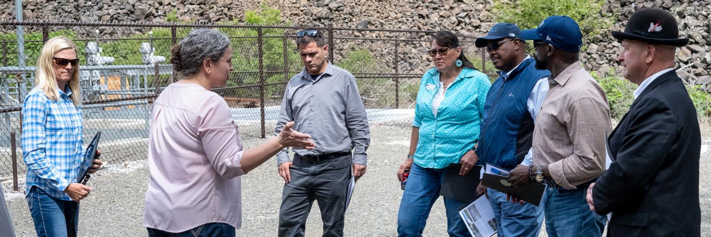 Chief Cosby listens to a presentation on lamprey fish June 13, 2023 at the Yakama Nation.