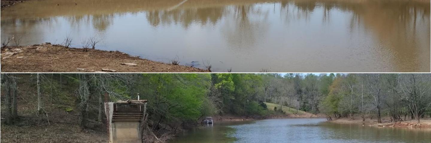 Two dams that are earthen embankments located in Yadkin County, North Carolina