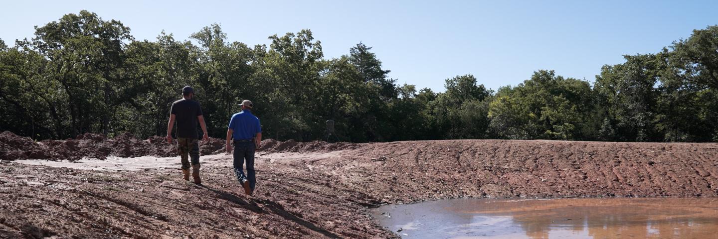 The Grade Stabilization Structure will also eventually serve as a water source for wildlife and livestock.