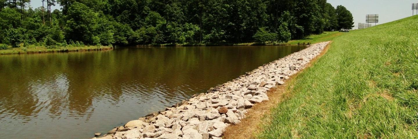 Embankment of the Crabtree Creek Watershed Structure No. 5A.