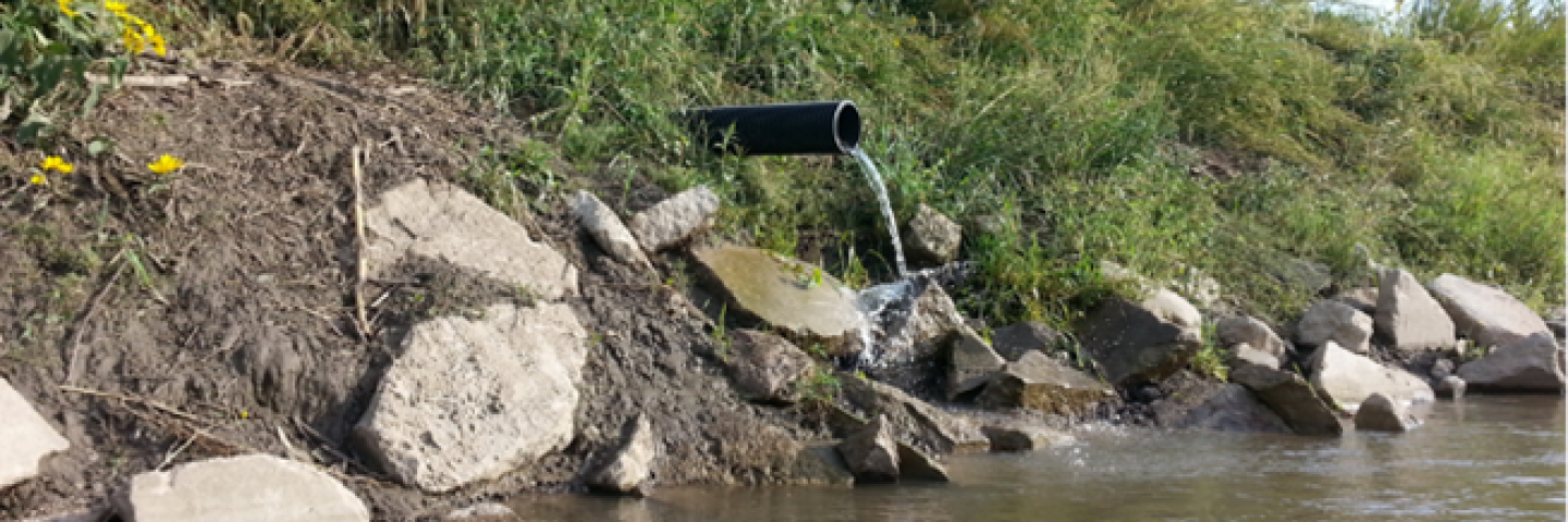 Tile outlet to help with water management