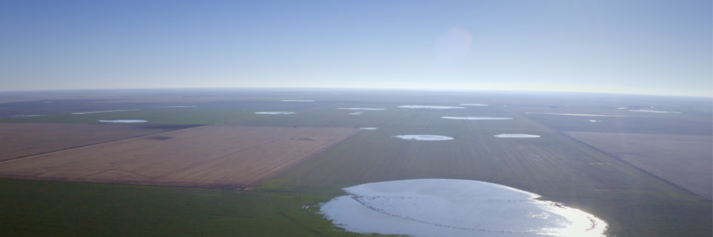 Aerial farm view