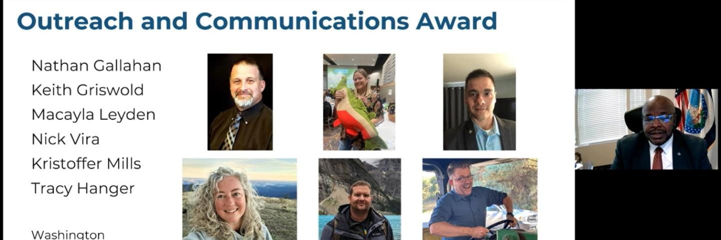 Outreach and Communications Awards Ceremony Screenshot