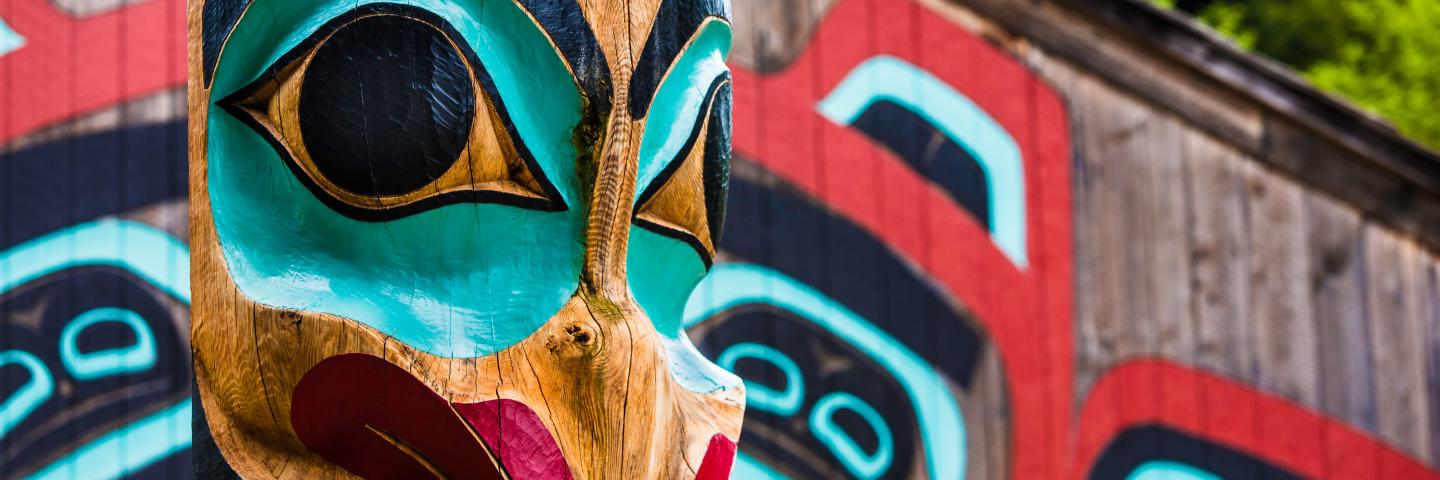 a totem in Ketchikan, Alaska